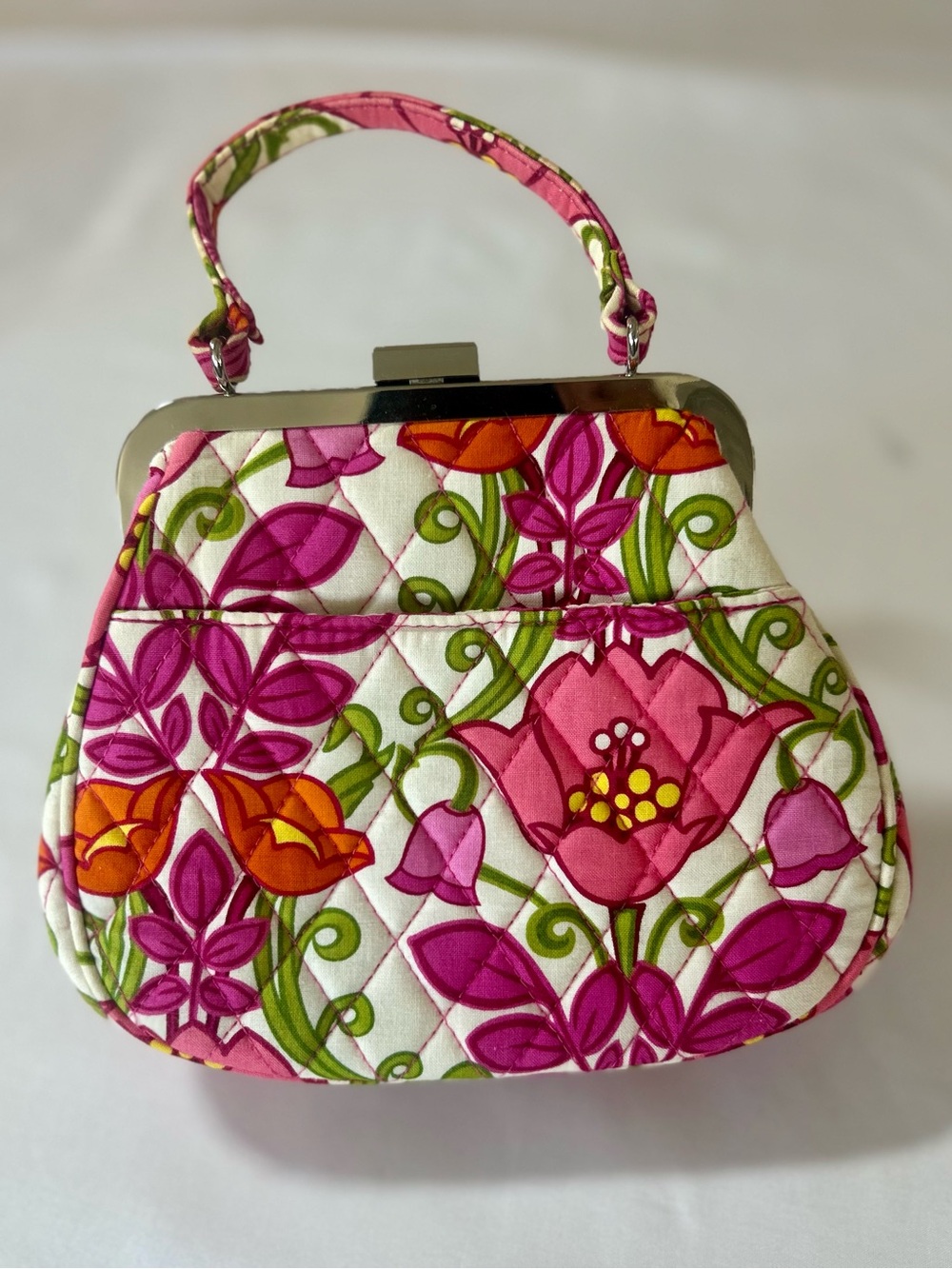 Vera Bradley Mini Quilted Purse Bag Kiss Lock